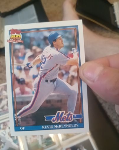 1991 Topps #105 Kevin McReynolds — front