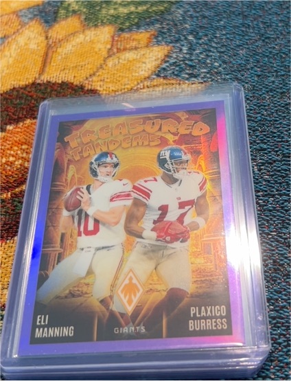 2024 Panini Phoenix Treasured Tandems #TT-NYG Eli Manning & Plaxico Burress — front