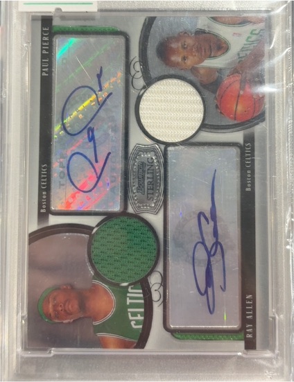 2007 Topps Bowman Sterling Dual Auto Jersey Paul Pierce Ray Allen — front