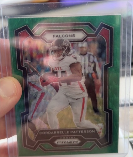 2023 Panini Prizm #12 Cordarrelle Patterson Green Wave — front