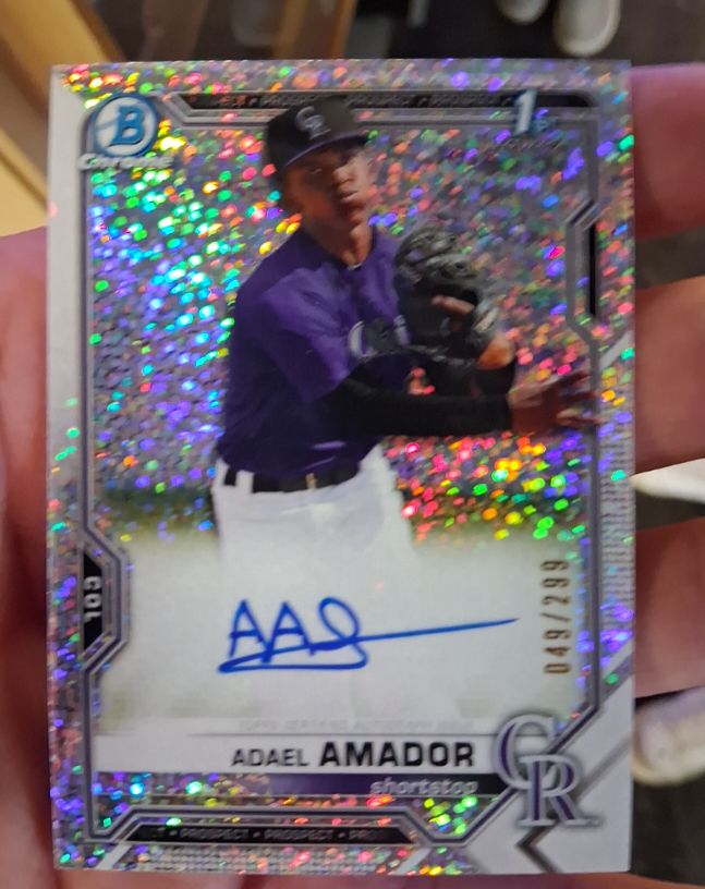 2021 Bowman Chrome #103 Adael Amador — front