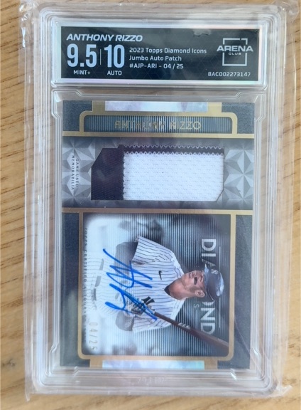 2023 Topps Diamond Icons Jumbo Auto Patch #AJP-ARI Anthony Rizzo — front