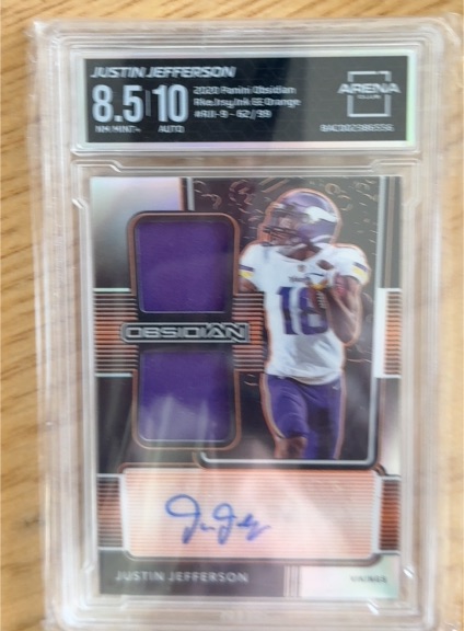 2020 Panini Obsidian #RJI-9 Justin Jefferson — front