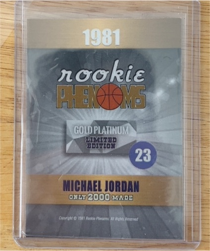 1981 Rookie Phenom Gold Platinum Limited Edition #23 Michael Jordan — front