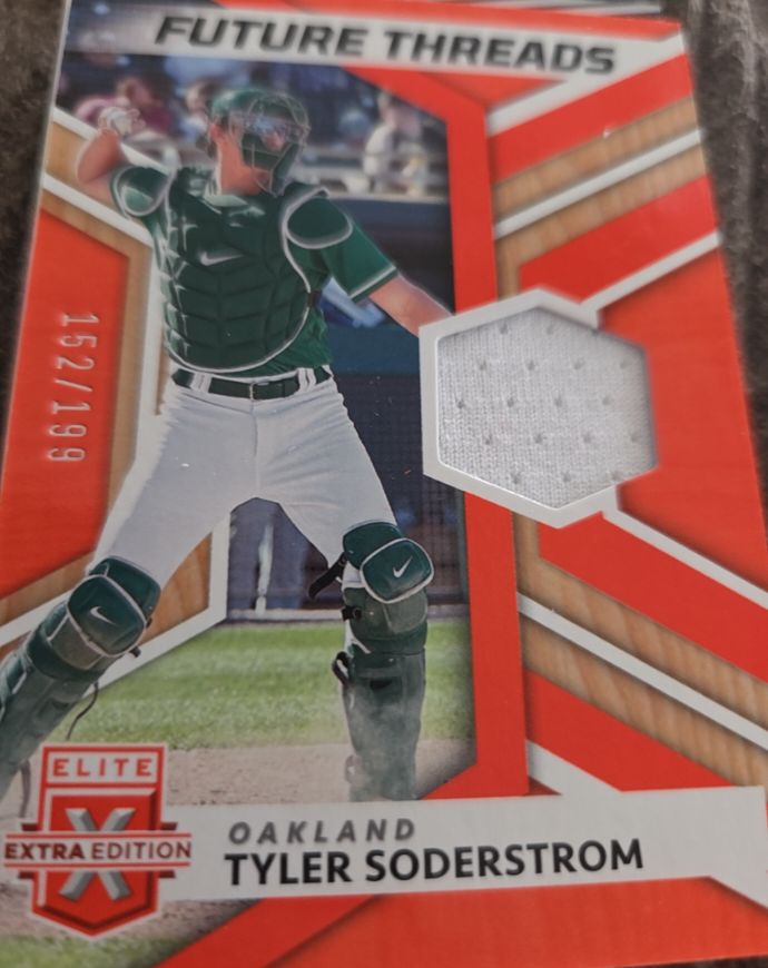 2022 Panini Elite Extra Edition Future Threads Orange #FT-TS Tyler Soderstrom — front