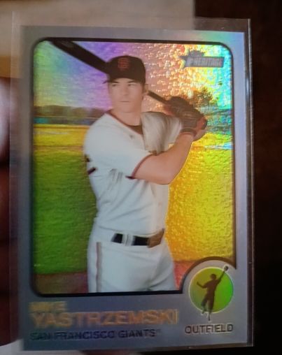 2022 Topps Heritage Chrome #11 Mike Yastrzemski — front