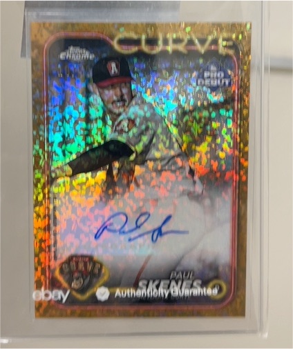 2024 Topps Chrome Paul Skenes RC Auto Gold Mini Diamond — front