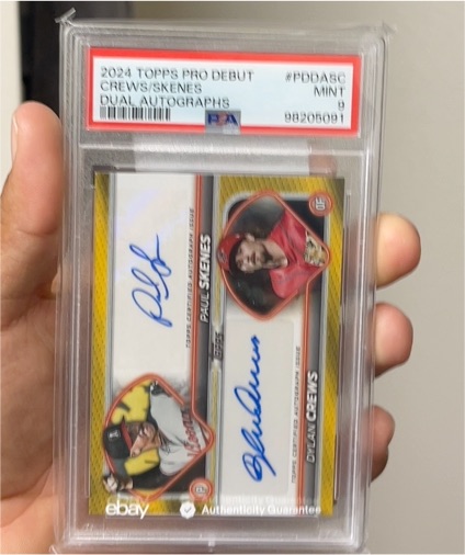 2024 Topps Pro Debut #PDDABSC Dylan Crews & Paul Skenes Dual Autographs — front