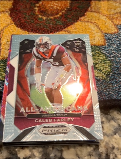2021 Panini Prizm Draft Picks #198 Caleb Farley All-Americans — front