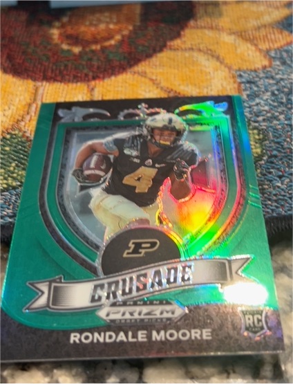 2021 Panini Prizm Draft Picks #171 Rondale Moore Crusade Green Prizm Rookie Card — front