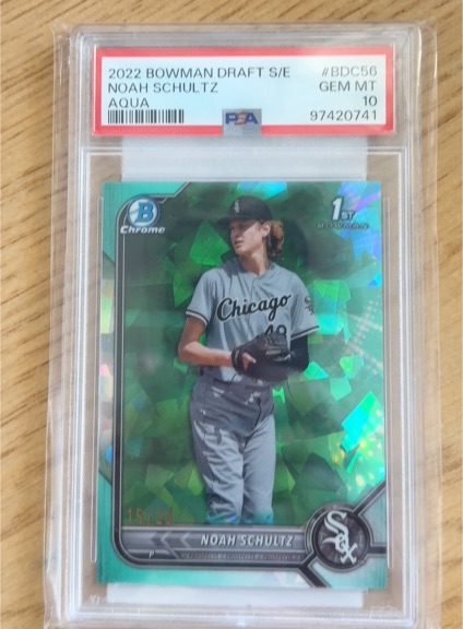2022 Bowman Draft S/E #BDC56 Noah Schultz Aqua — front