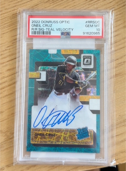 2022 Donruss Optic #RRSOC Oneil Cruz — front