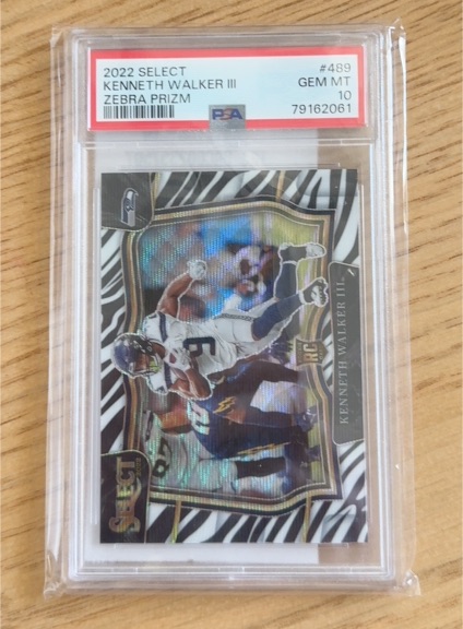 2022 Select #489 Kenneth Walker III Zebra Prizm — front