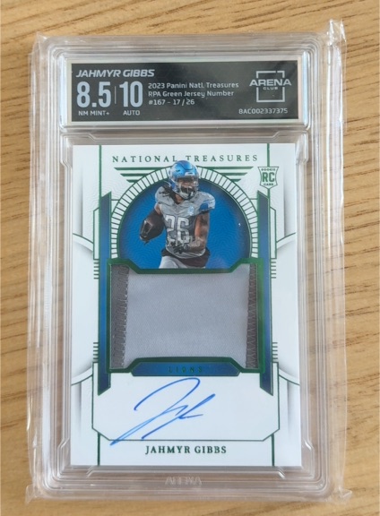 2023 Panini National Treasures #167 Jahmyr Gibbs — front