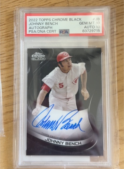 2022 Topps Chrome Black #JB Johnny Bench — front