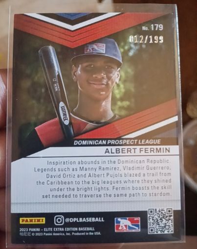 2023 Panini Elite Extra Edition #179 Albert Fermin — front