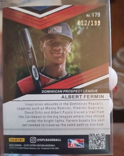 2023 Panini Elite Extra Edition #179 Albert Fermin — front