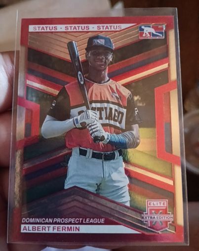 2023 Panini Elite Extra Edition #179 Albert Fermin Status Orange /275 — front