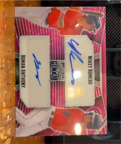 2023 Leaf Metal Dual Auto Roman Anthony Mikey Romero — front