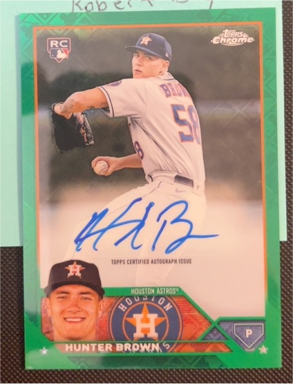 2023 Topps Chrome #Hunter Brown Rookie Card — front