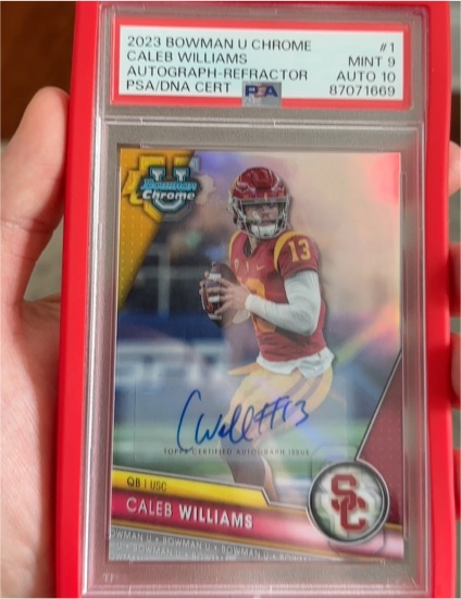 2023 Bowman University Chrome #1 Caleb Williams — front