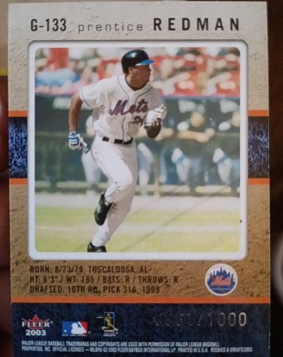 2003 Fleer #G-133 Prentice Redman — front