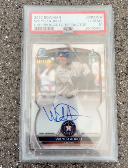 2023 Bowman Chrome Prospect Autos #CPAWA Wilyer Abreu — front