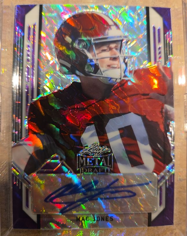 2021 Leaf Metal Draft Mac Jones — front