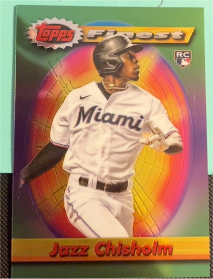 2021 Topps Finest Flashbacks #160 Jazz Chisholm — front
