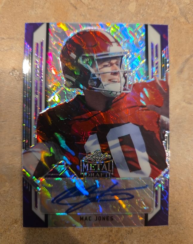 2021 Leaf Metal Draft #4 Mac Jones — front