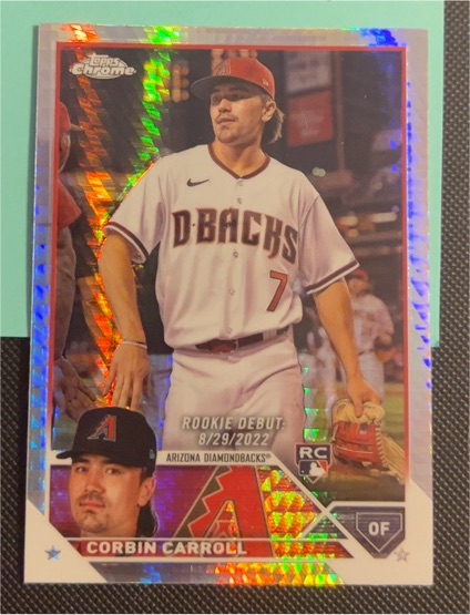 2023 Topps Chrome Update #USC220 Corbin Carroll Rookie Debut — front