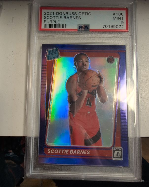 2021 Donruss Optic #186 Scottie Barnes Purple — front