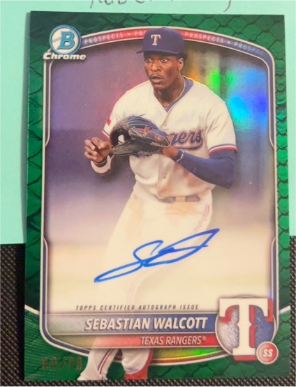 2025 Bowman Chrome Prospects #CPA-SW Sebastian Walcott — front