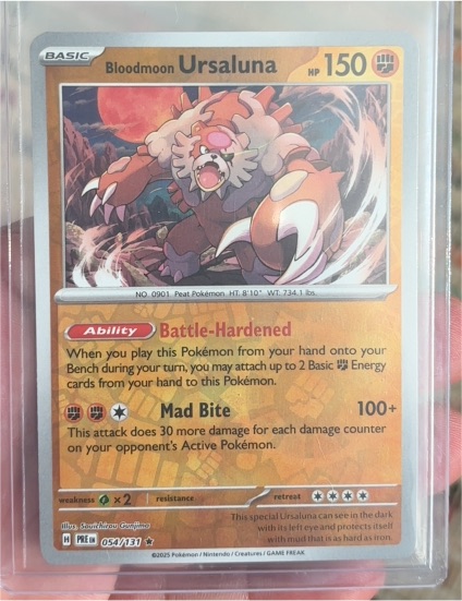 2025 Pokemon Prismatic Evolutions #054 Bloodmoon Ursaluna — front