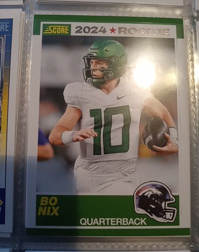 2024 Score #9 Bo Nix 35th Anniversary Rookie — front