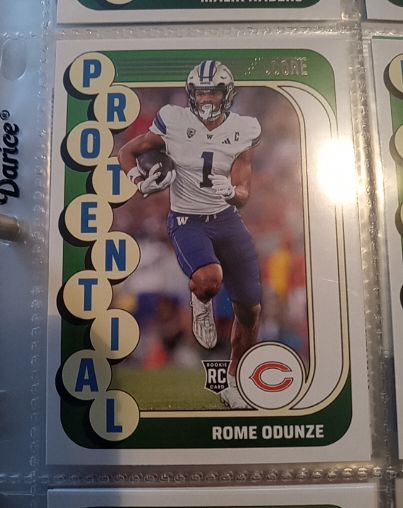 2024 Panini Score Protential #18 Rome Odunze — front