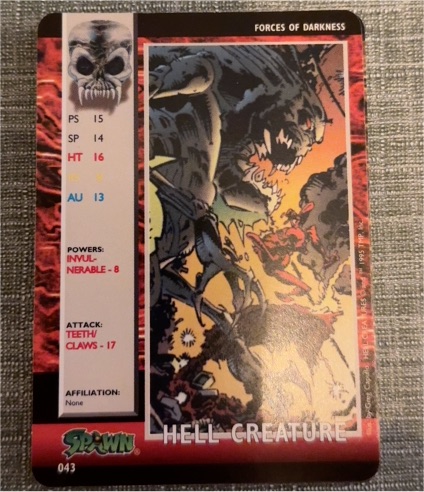 1995 Spawn Power Cardz #043 Hell Creature — front