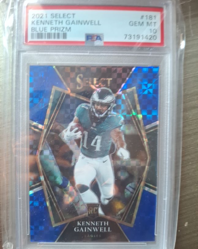 2021 Panini Select #181 Kenneth Gainwell Blue Prizm Rookie — front