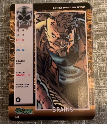 1995 Spawn Power Cardz #044 Brains — front