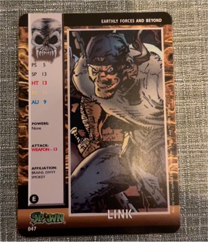 1995 Spawn Power Cardz #047 Link — front