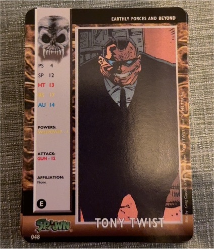 1995 Spawn Power Cardz #048 Tony Twist — front