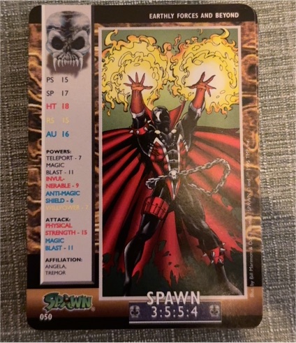1995 Power Cardz Spawn #050 Earthly Forces and Beyond — front
