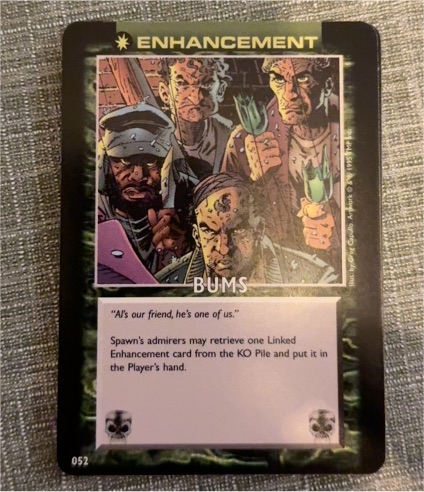 1995 Spawn Power Cardz #052 Bums — front