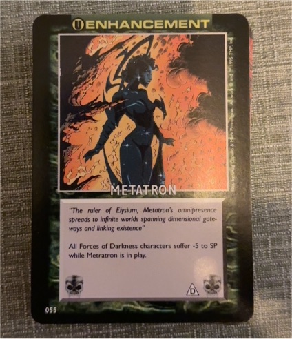 1995 Spawn Power Cardz #055 Metatron — front