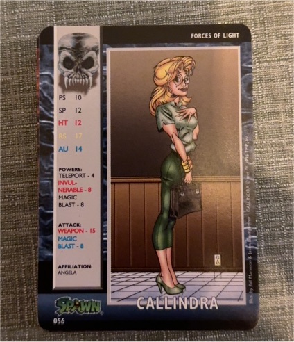1995 Spawn Power Cardz #056 Callindra — front