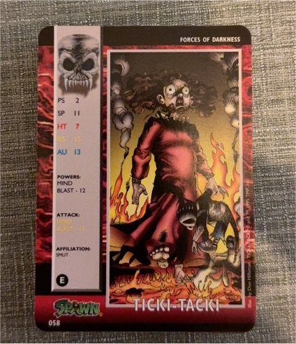 1995 Spawn Power Cardz #058 Ticki-Tacki — front