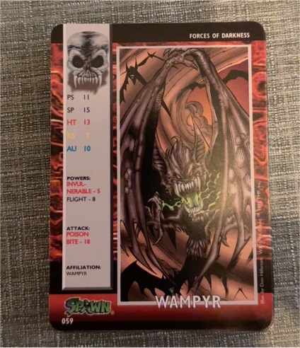 1995 Spawn Power Cardz #059 Wampyr — front