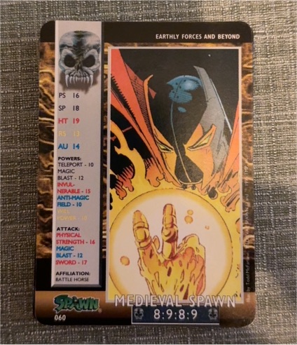 1995 Spawn Power Cardz #060 Medieval Spawn — front