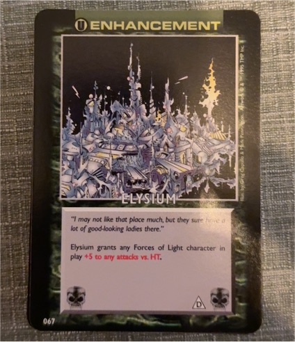 1995 Spawn Power Cardz Enhancement #067 Elysium — front