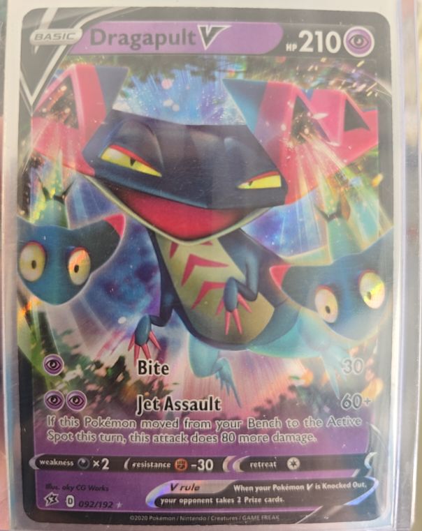 2020 Pokémon SWSH02: Rebel Clash #092 Dragapult V — front